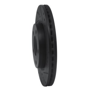 Nissan Sentra Brake Rotor (1) - Front Right - R1 Concepts - Drilled & Slotted - Black - `13-`19